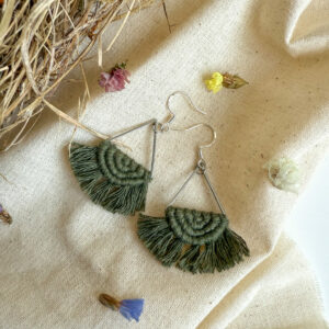 Boucles d'oreilles "Céleste" - Avocado